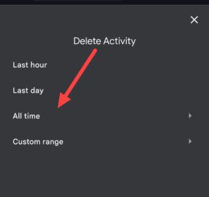 Delete activity me click kare