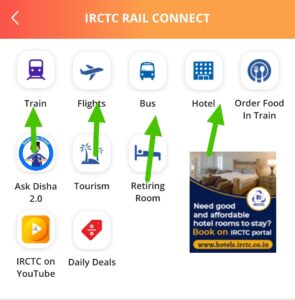 Irctc app open