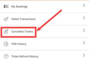 Irctc train ticket cancel