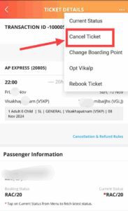 Ticket cancel kaise kare