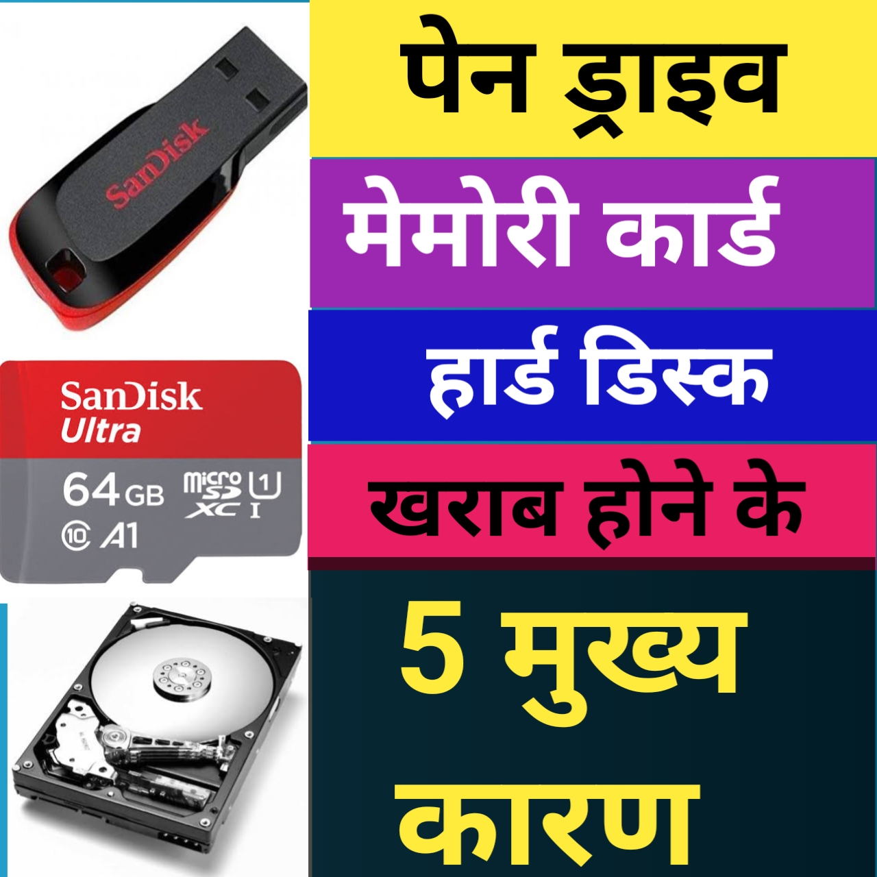 पेन ड्राइव, मेमोरी कार्ड और हार्ड डिस्क के खराब होने के 5 मुख्य कारण, इससे कैसे बचे