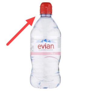 Red cap water bottle 